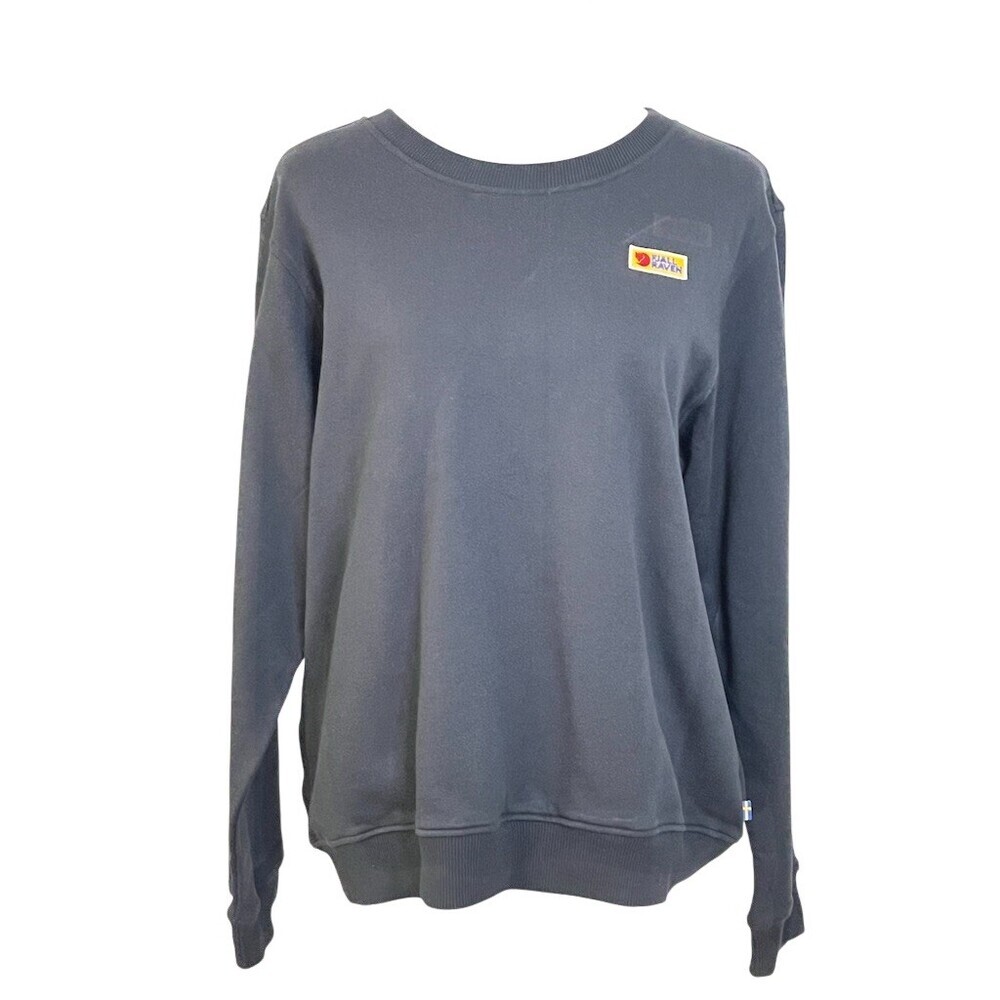 Fjällräven Vardag Women’s Sweatshirt XL Navy Logo Outdoor Cozy Comfy Winter - Picture 1 of 11